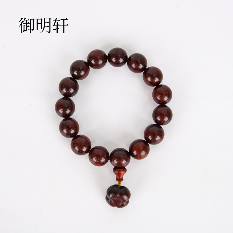 御明轩小叶紫檀老料顺纹佛珠手串老型珠文玩手链桶珠串珠