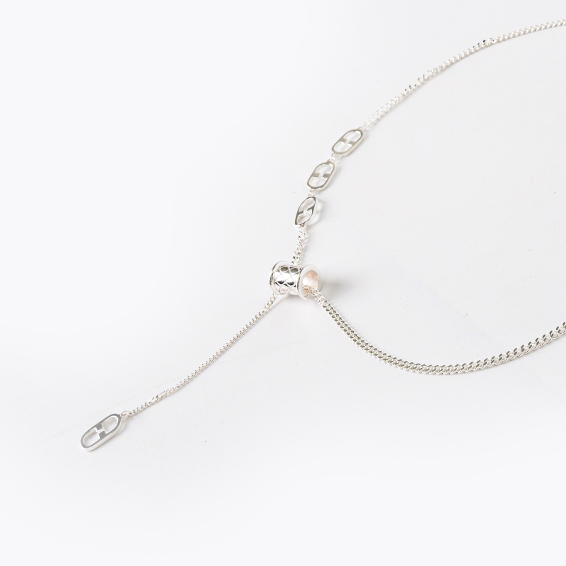 Yinglian Silver S925 sterling Silver Necklace, a high-end and light luxury snake-bone chain for Italian women in summer Specification image