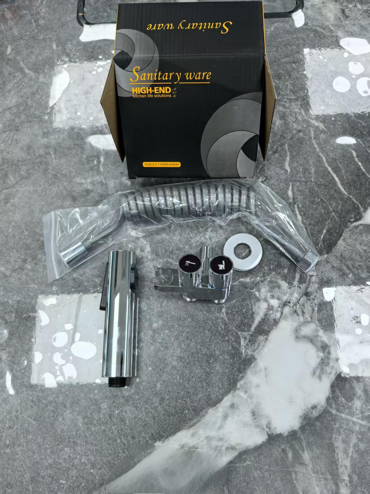 RAN品牌，不锈钢马桶伴侣，阀门+妇洗器+弹簧管