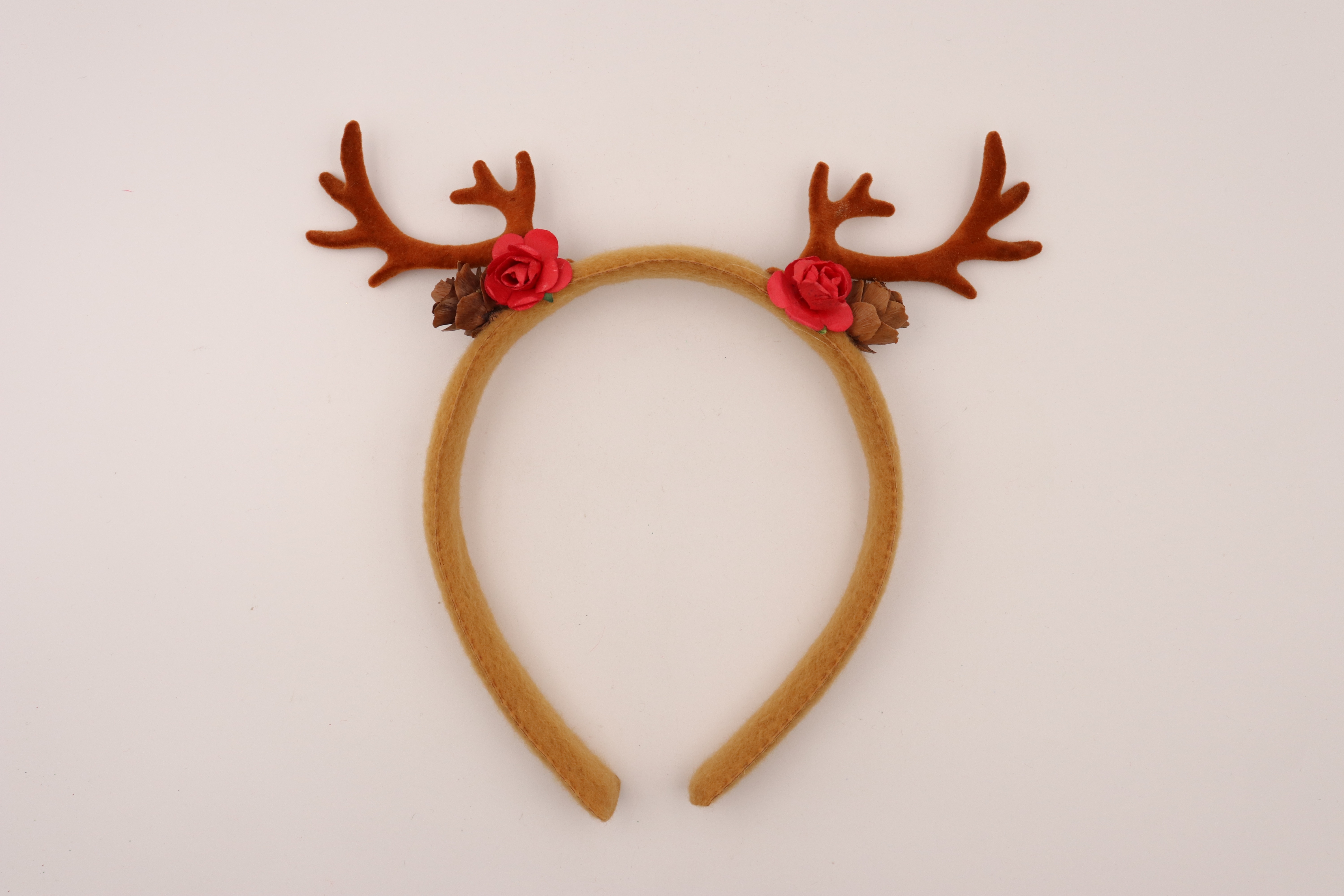 Cross-border Christmas forest-themed cute reindeer antler bell headband