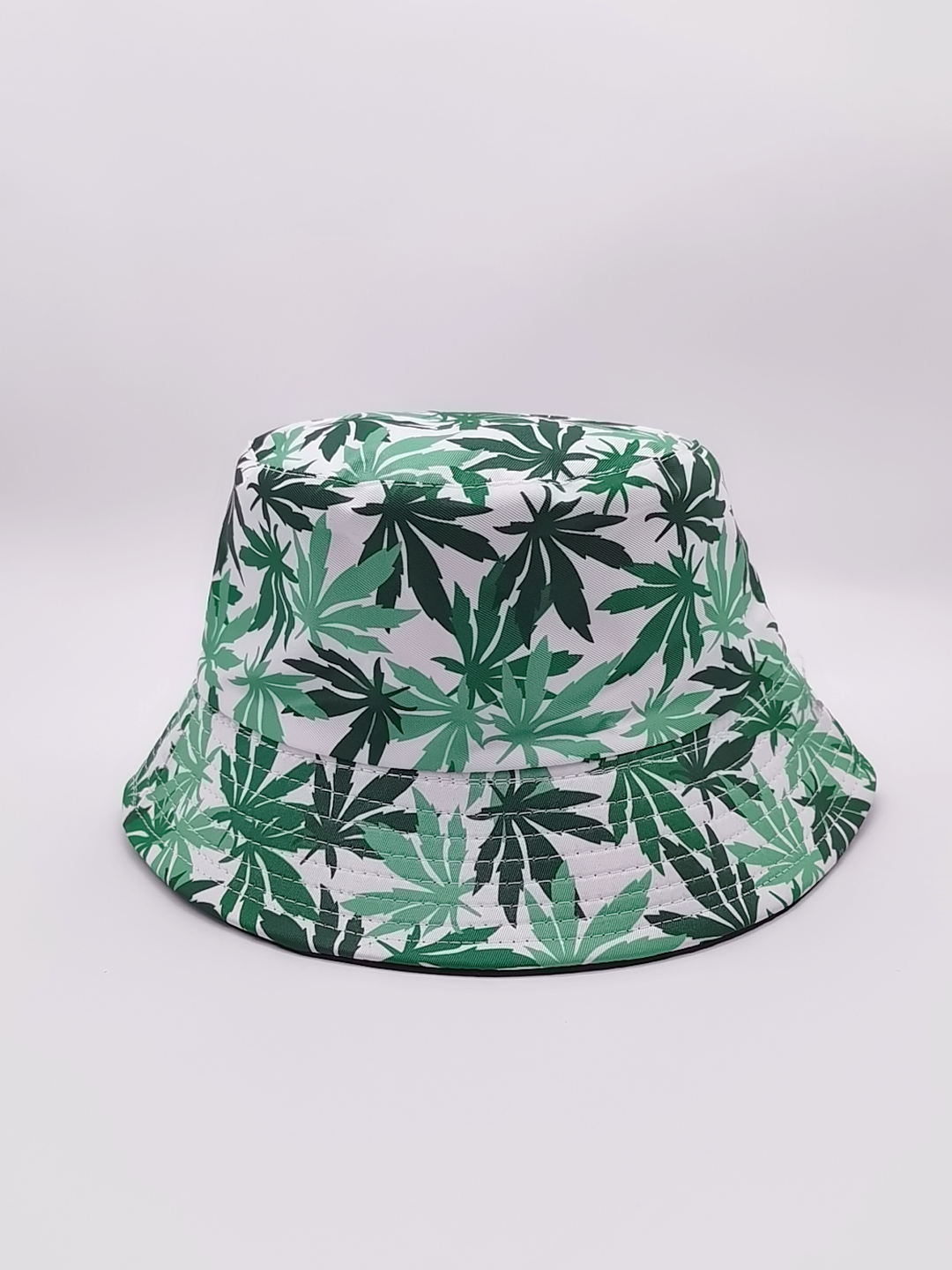 Spring and summer maple leaf double-sided fisherman's hat, unisex, fashionable and versatile, outdoor sun protection, cool and portable hat, adult style details Picture