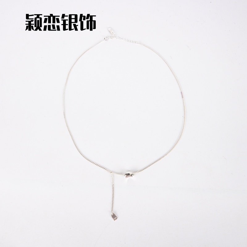 颖恋银饰S925纯银项链夏季银饰高级感轻奢蛇骨链意大利女