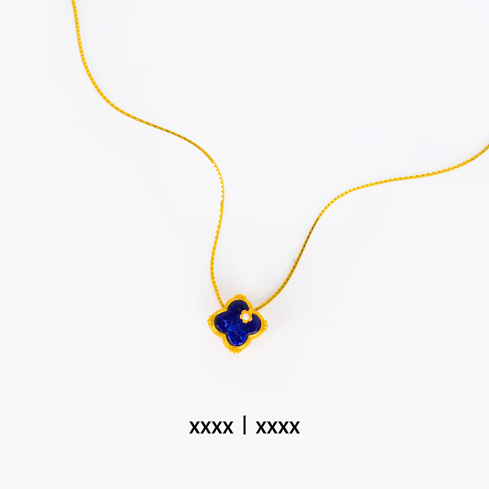 925 silver double-sided four-leaf clover necklace, women's retro white mother-of-pearl diamond-encrusted pendant, national trend sweater chain, autumn accessory