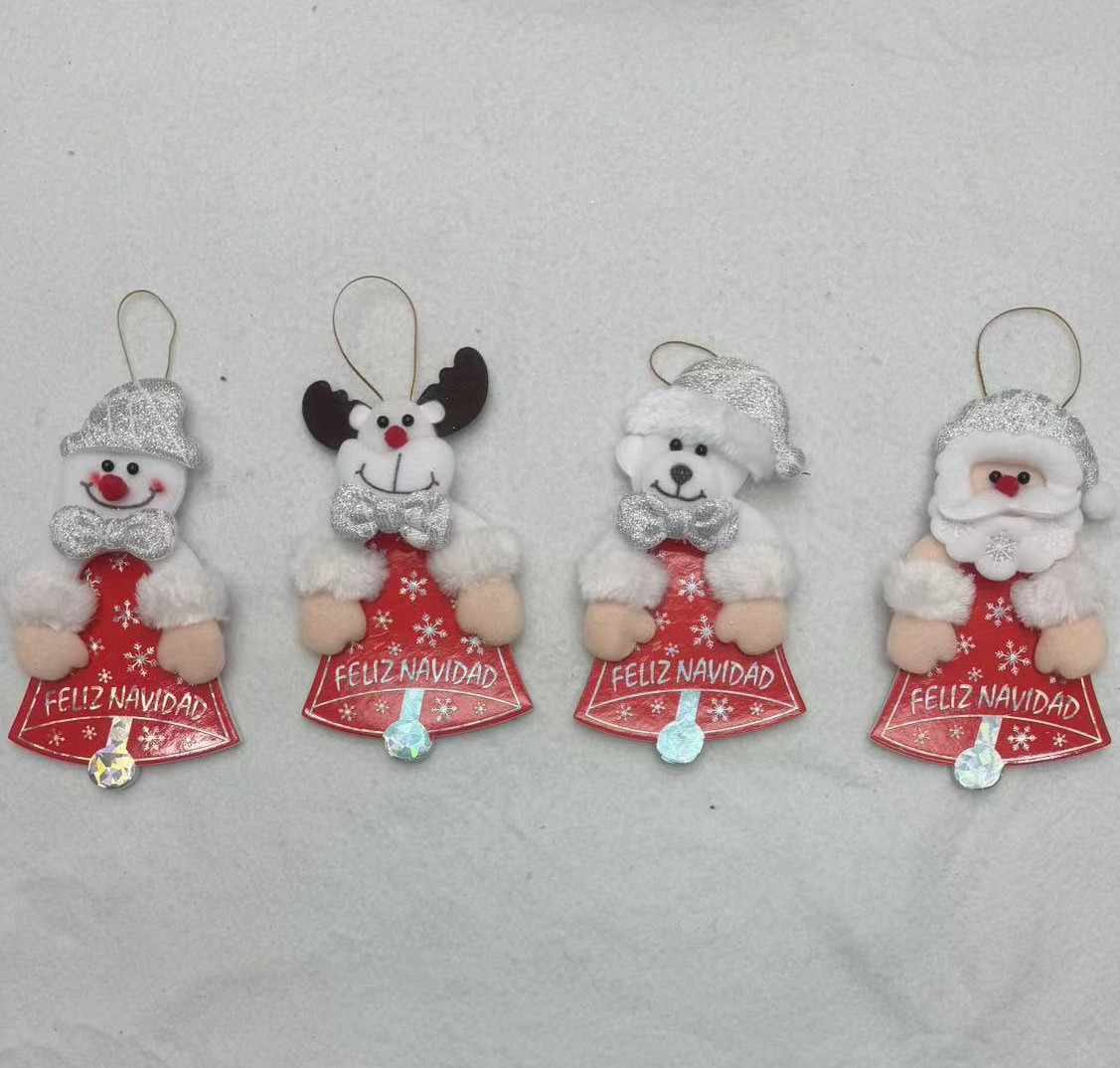 New cross-border Christmas decorations: Santa Claus, Snowman, deer, Bear, bell pendants, direct supply and wholesale from the manufacturer details Picture