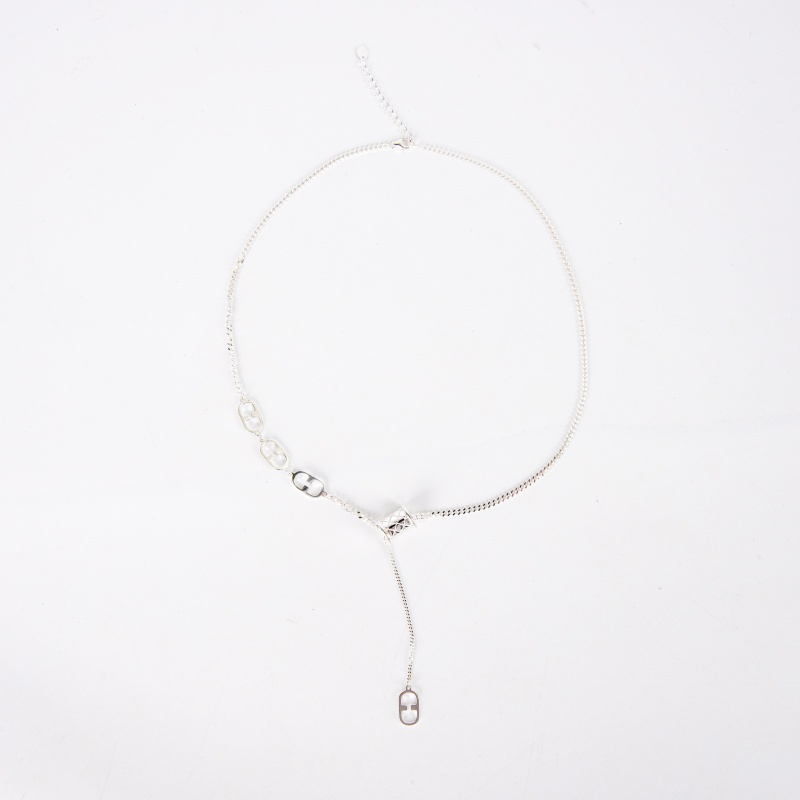 Yinglian Silver S925 sterling Silver Necklace, a high-end and light luxury snake-bone chain for Italian women in summer details Picture