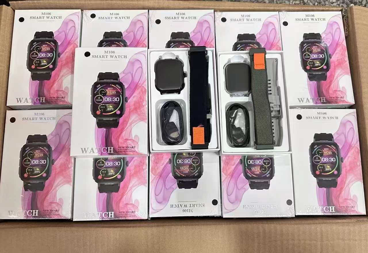 The new M106 smart three-proof watch features a 1.85 high-definition large screen and Bluetooth call function, making it an outdoor multi-functional watch Item Picture