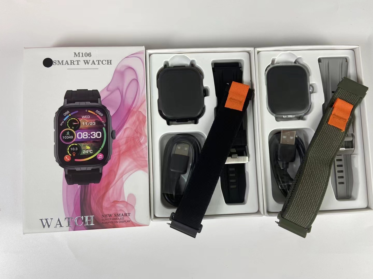 The new M106 smart three-proof watch features a 1.85 high-definition large screen and Bluetooth call function, making it an outdoor multi-functional watch Application Scenario