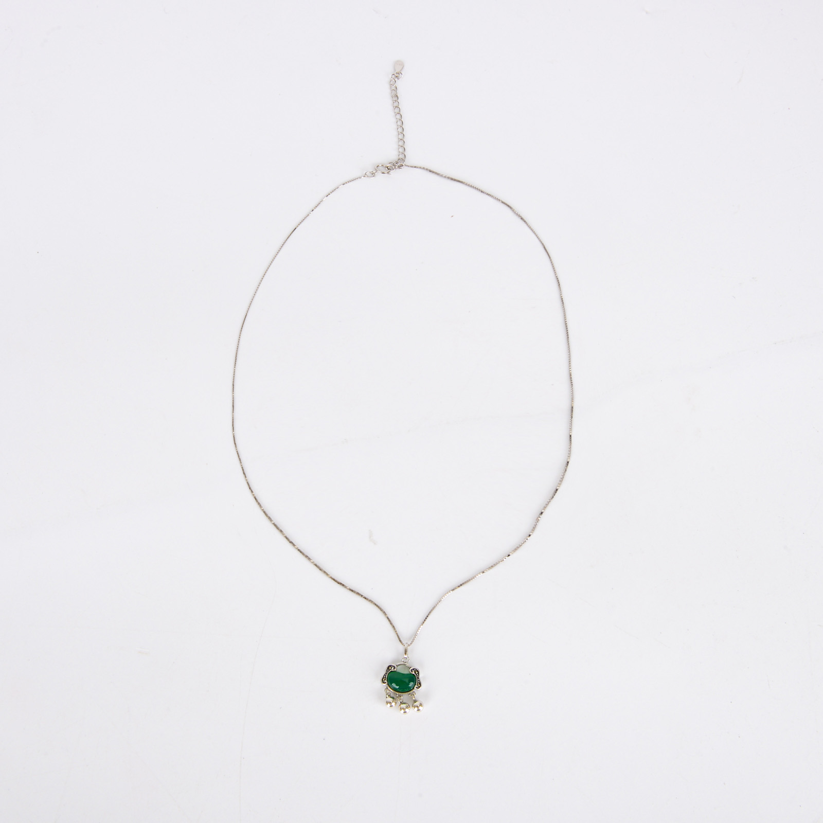 s925 sterling silver longevity lock necklace, female collarbone, retro Thai silver ruyi lock bell, artistic and ethnic style