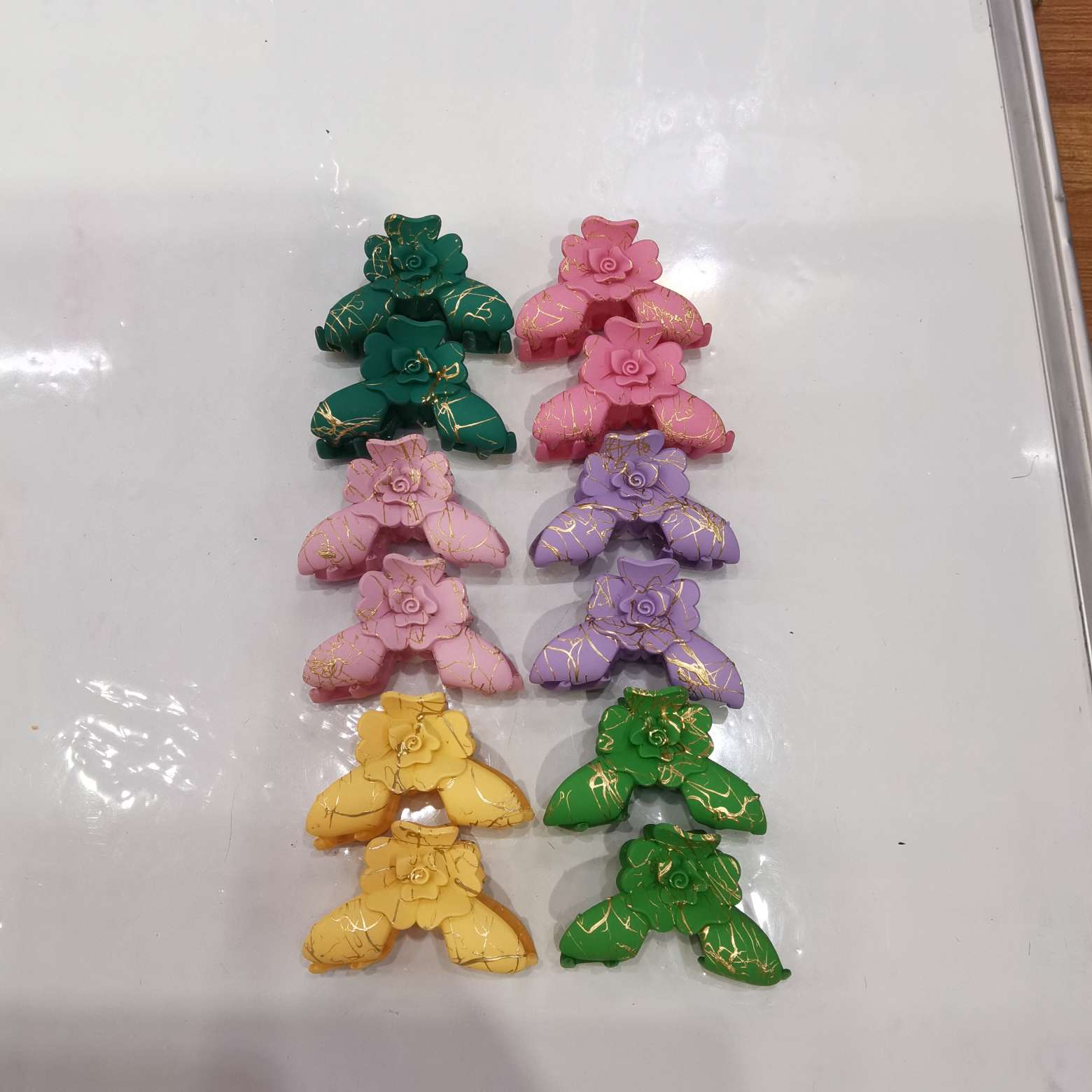6-7公分橡皮拉丝塑料抓夹发夹