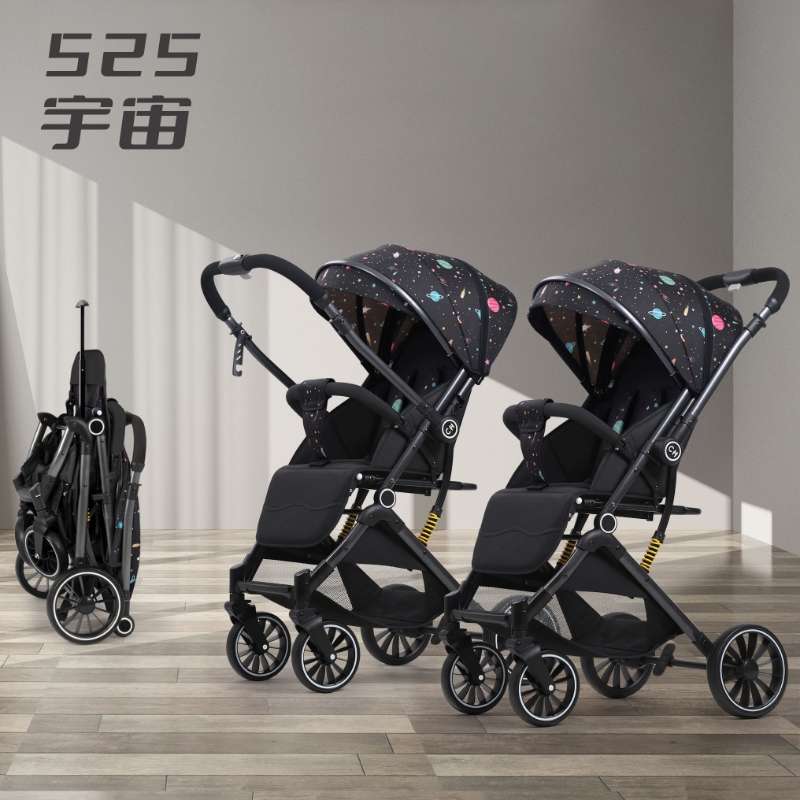 Baby stroller with handle, reversible stroller, large wheel stroller details Picture