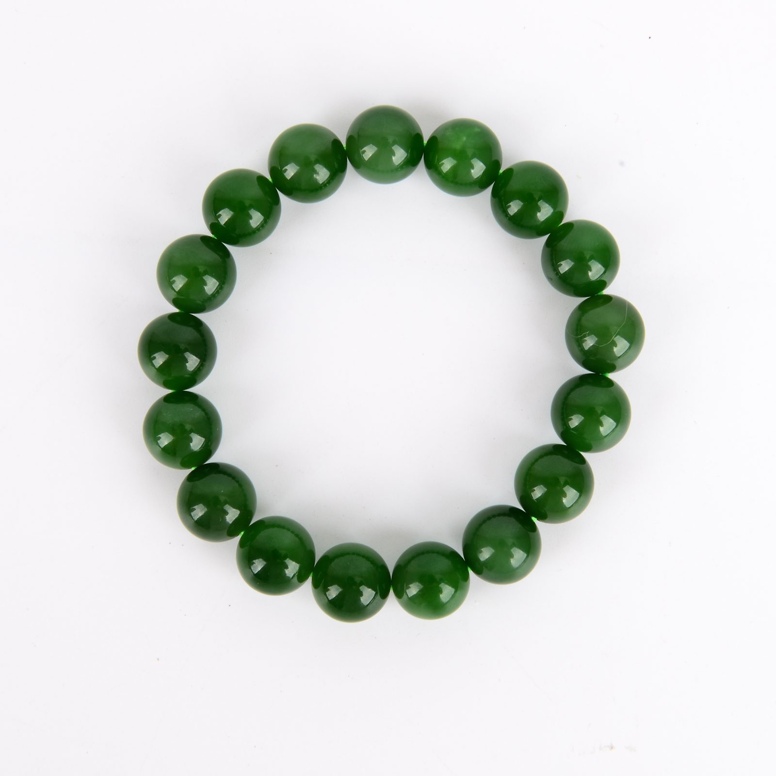 Authentic Xinjiang jade and tourmaline bracelet, ice jade color bracelet for men and women, auspicious for husbands and wealth, spinach green Buddhist prayer beads bracelet