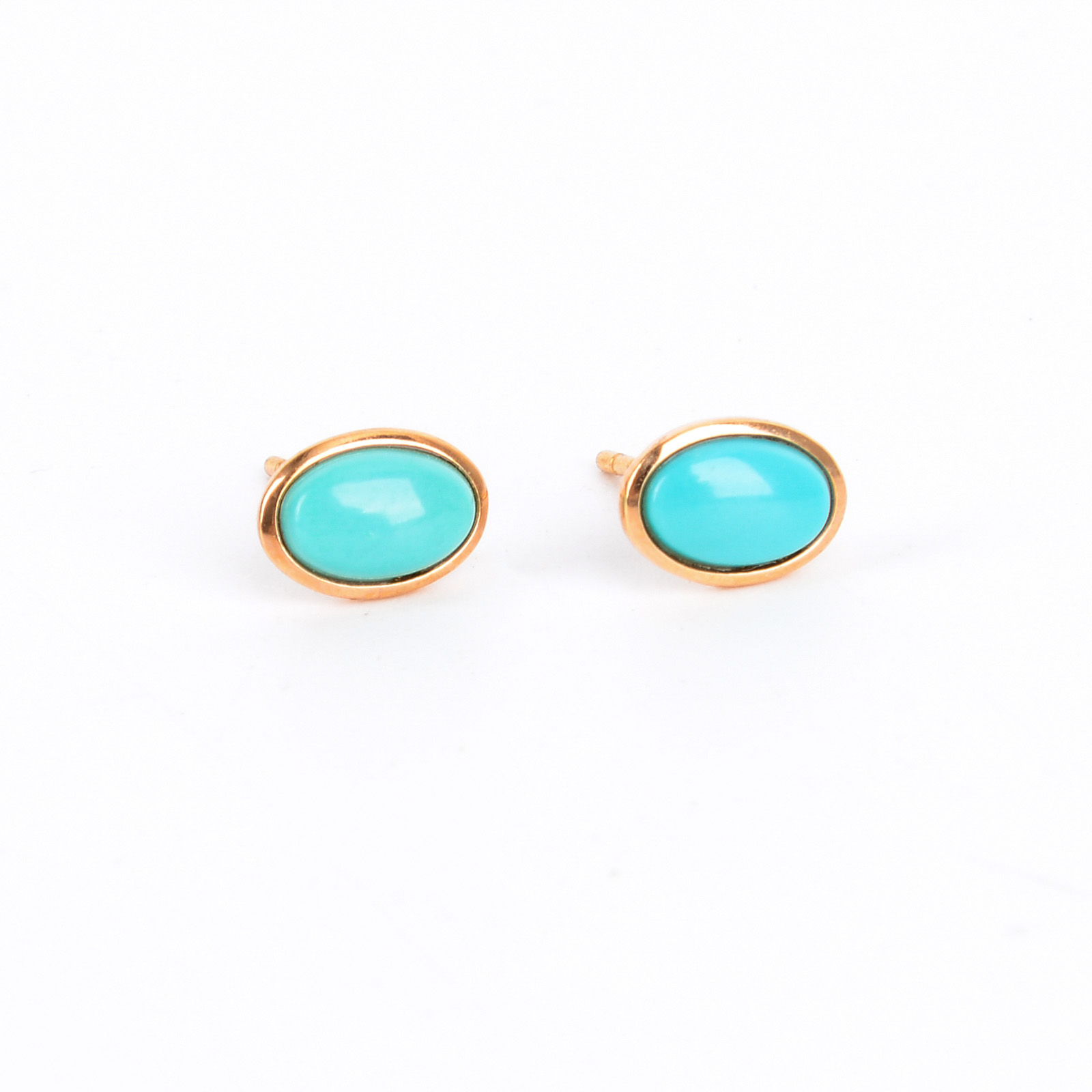 Retro and simple resin oval geometric gold needle stud earrings, European and American personality, simple style, high-end feel, niche stud earrings for women details Picture