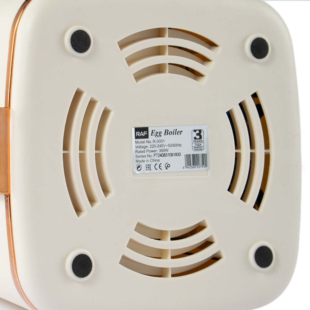 RAF Cross-border European Standard multi-functional Egg Boiling Wonder, Household Fully automatic power-off breakfast Stainless Steel Egg Steamer 0051 Item Picture