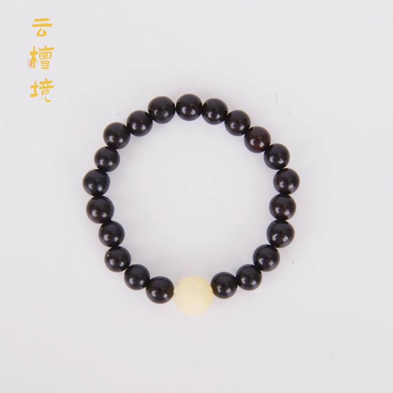 Sandalwood, ebony and agarwood log small tablet bracelet, sandalwood simple single-loop small bracelet wholesale