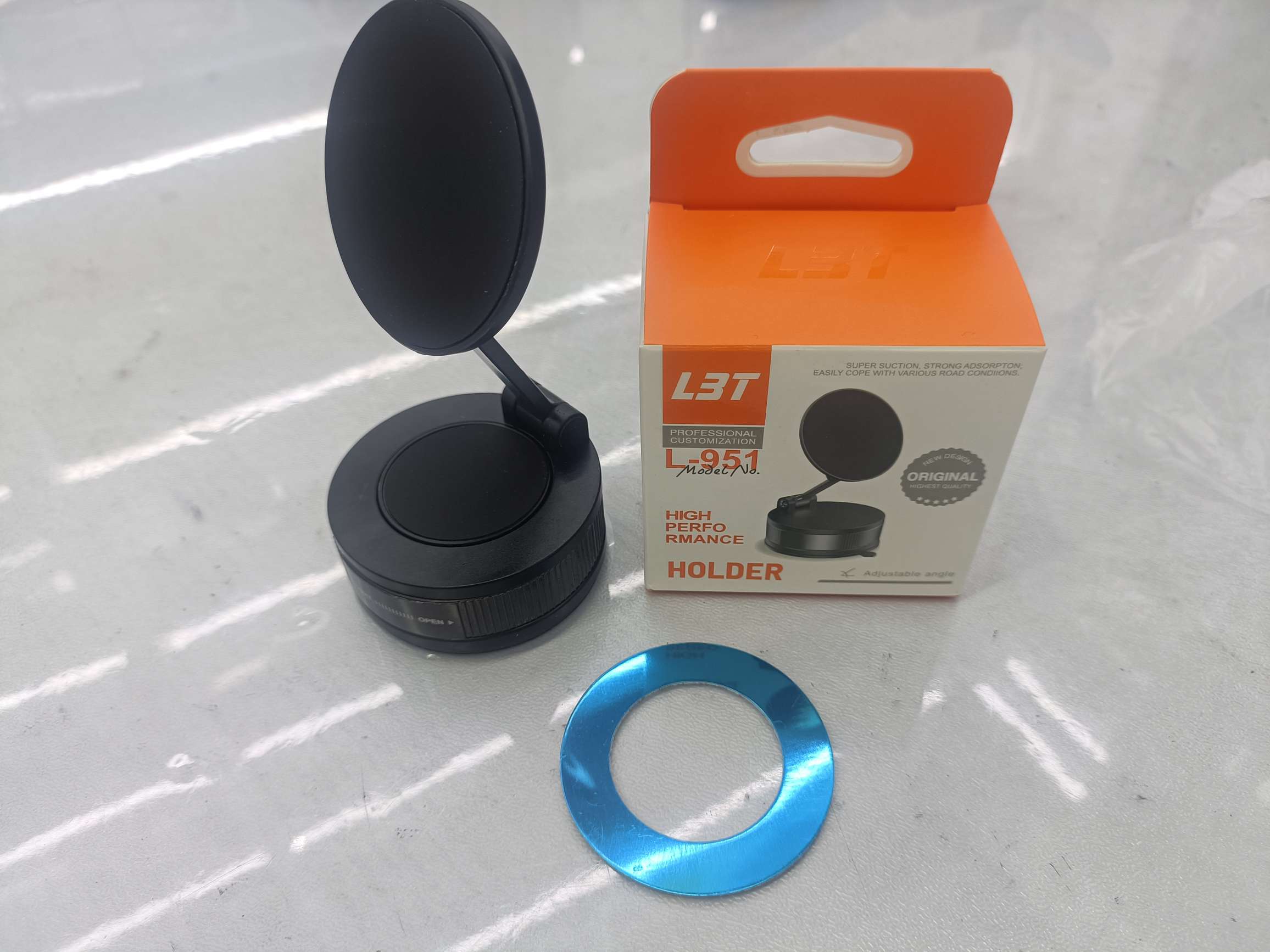 真空吸盘带胶底磁吸手机支架 真空吸盘车载磁吸支架 镂空圆形/圆形 车载导航支架车载手机支架详情图10