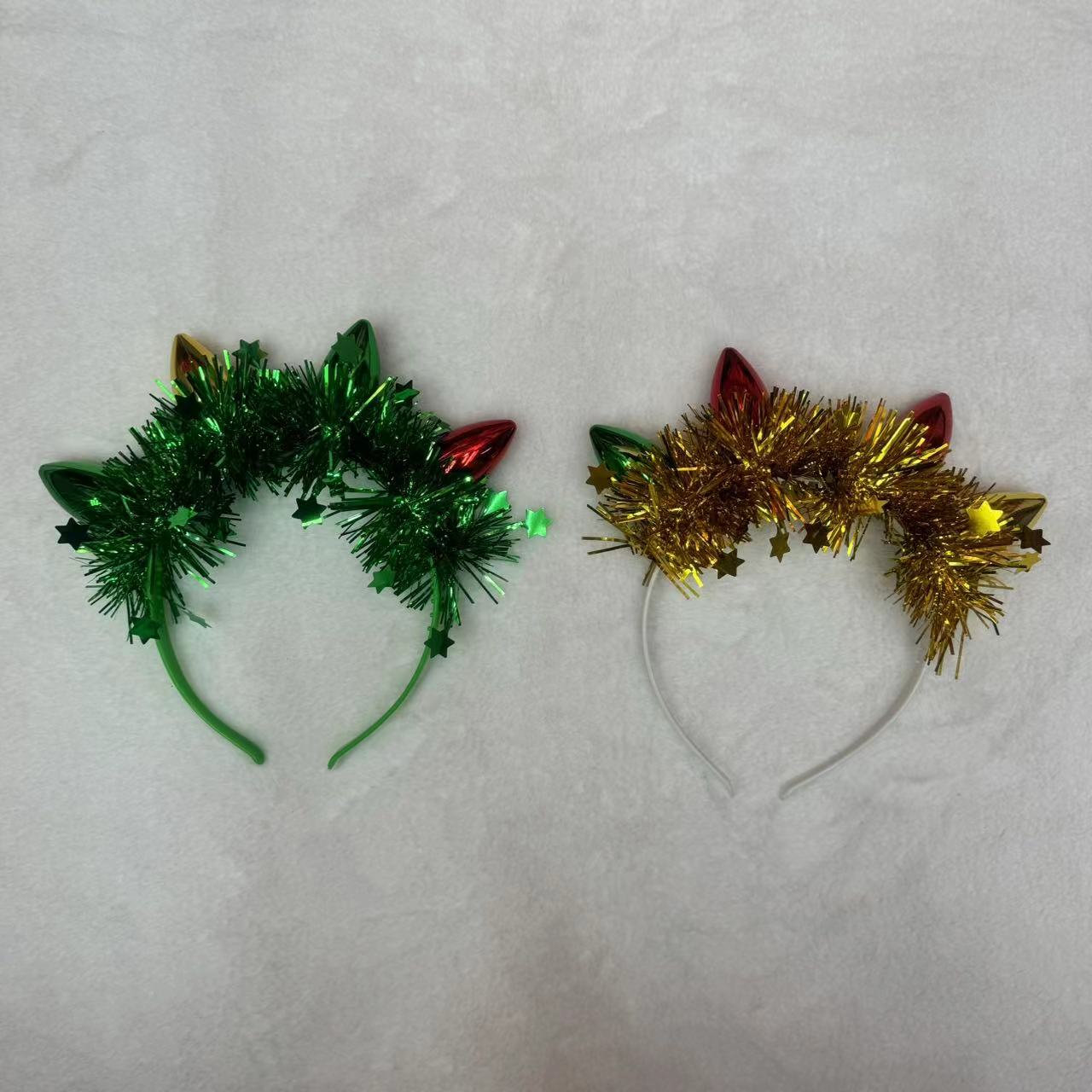 Christmas headband, cute cartoon hair accessory, Christmas antler walking stick, illuminated Christmas tree headband, creative headwear Application Scenario