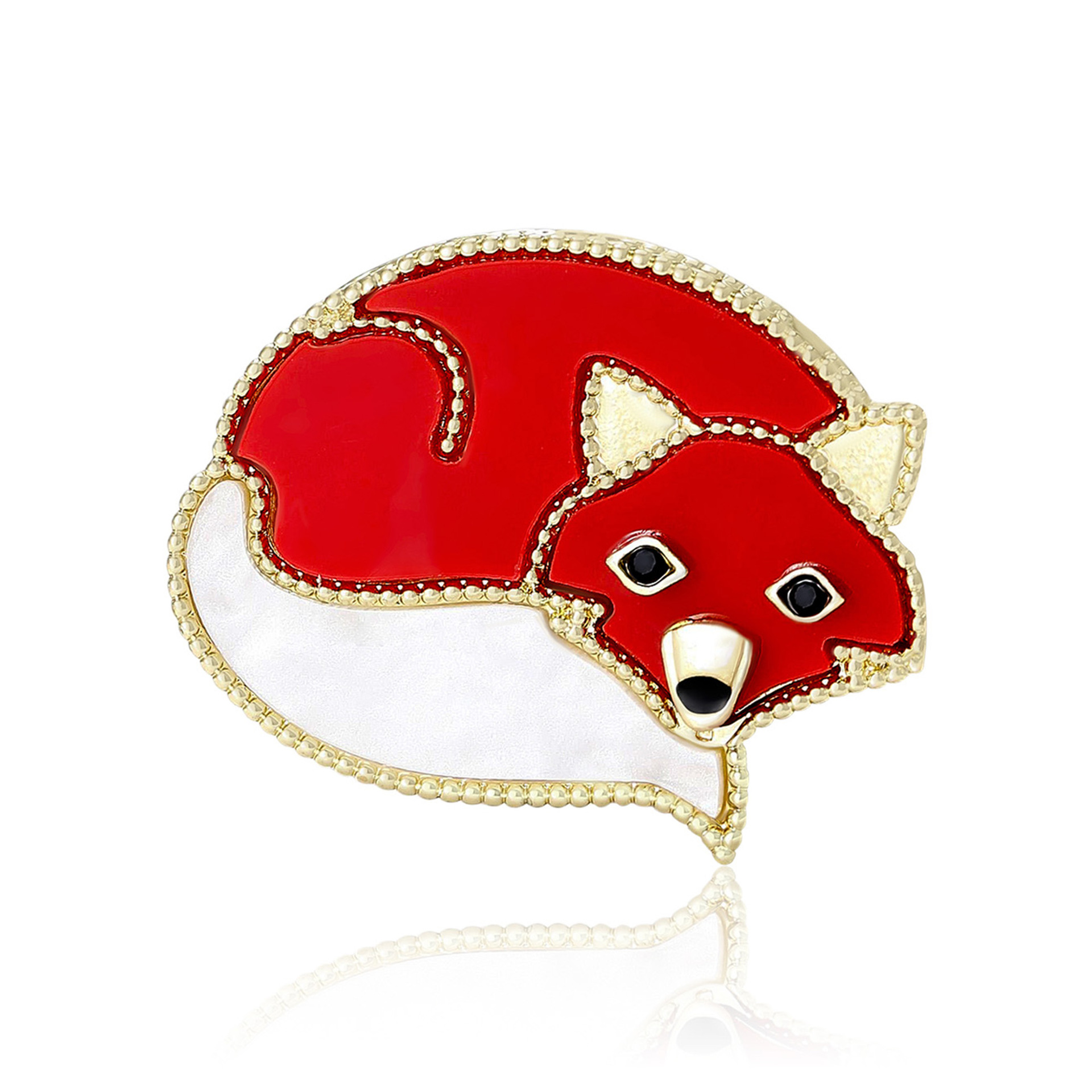 Fresh and cute board fox brooch, personalized acrylic badge, high-end brooch pin wholesale