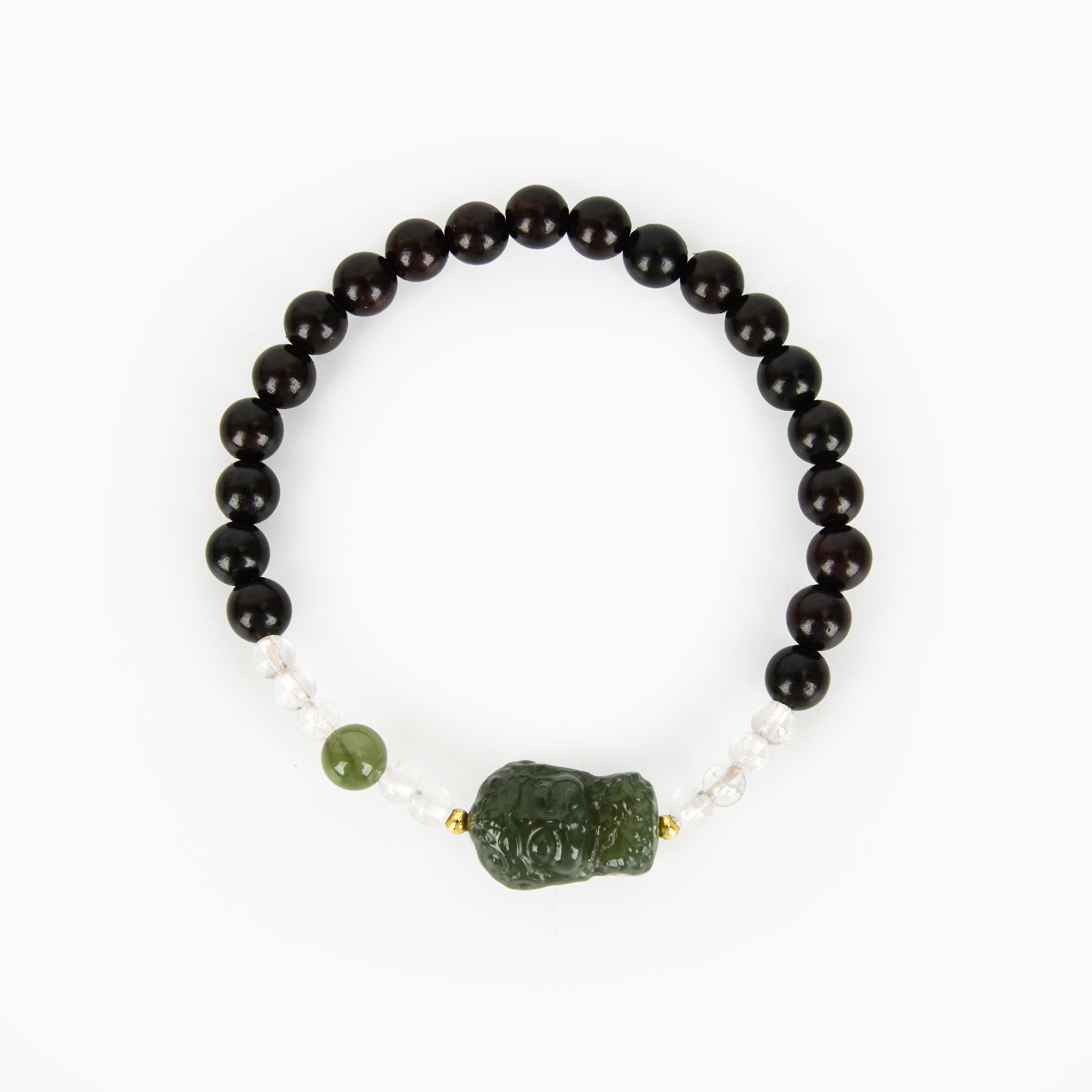 带星血檀手串男女款血檀度母配饰檀木佛珠文玩念珠手链