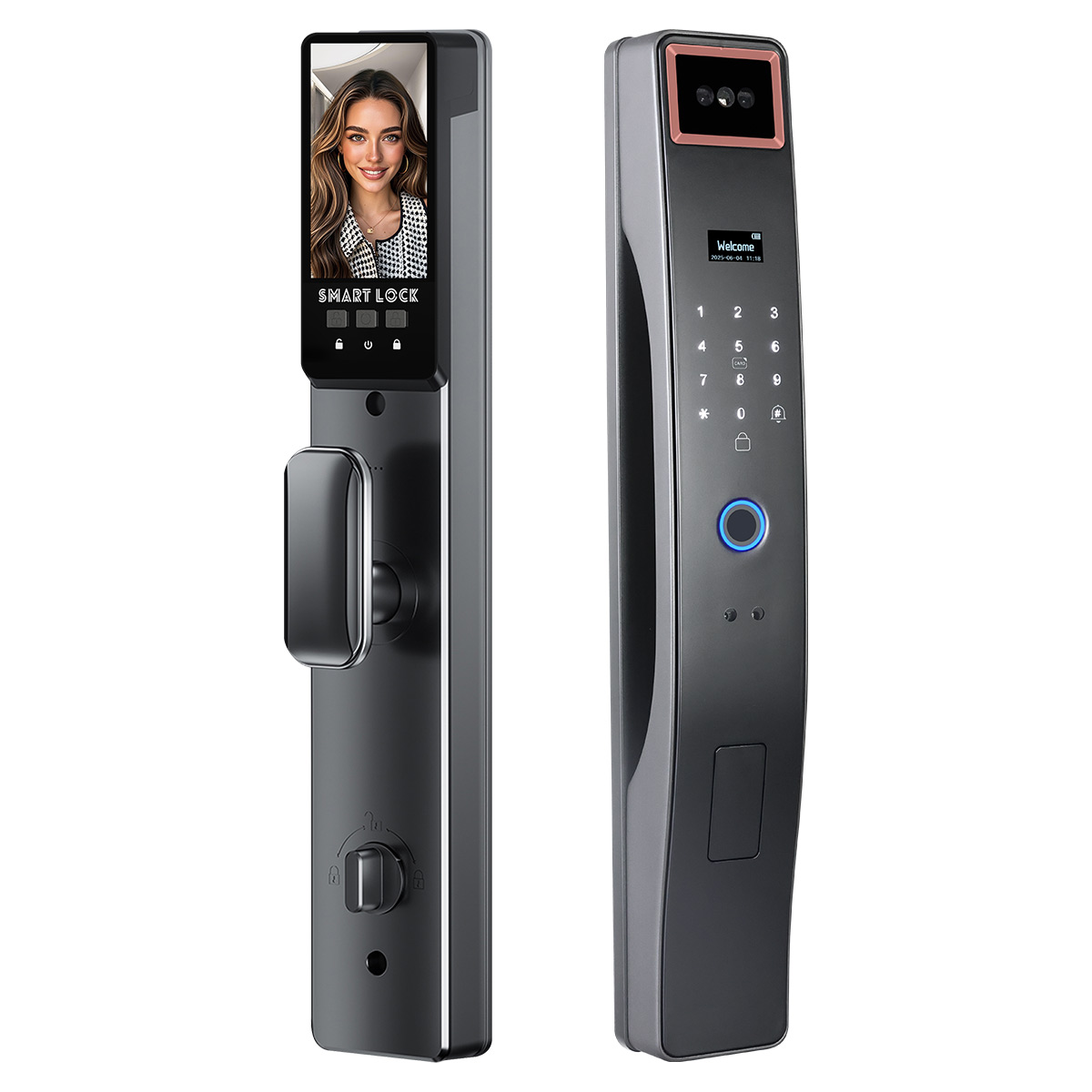 智能锁max给家24小时在线防护白底实物图