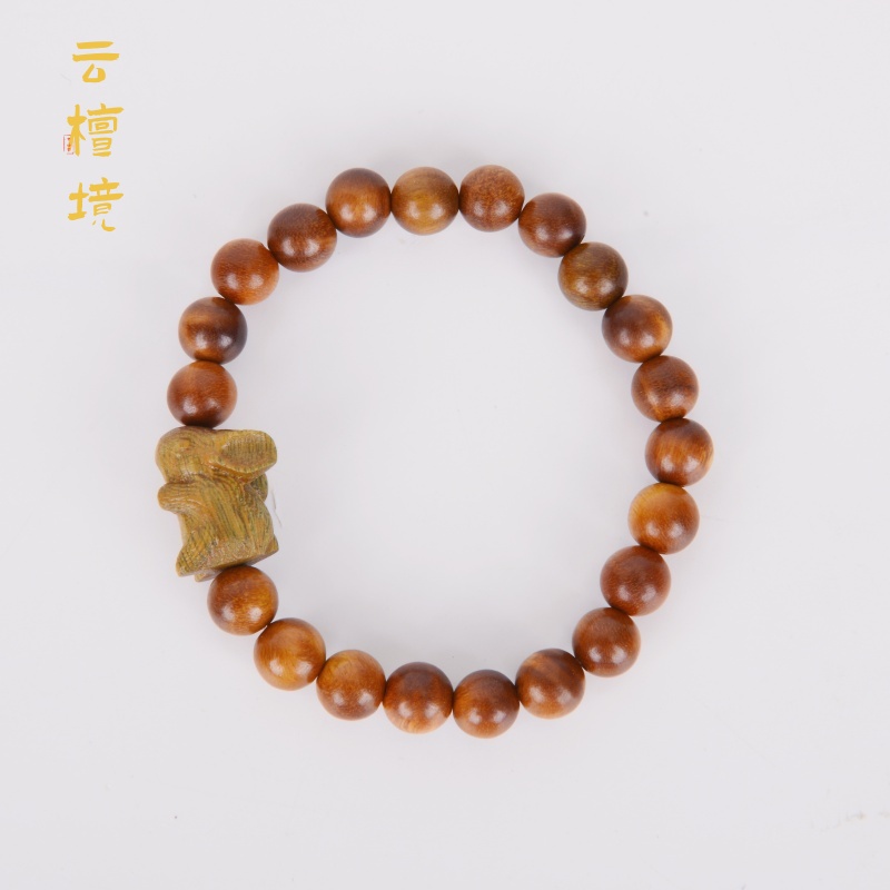 DIY green sandalwood, purple sandalwood, blood sandalwood sugar beads, three treasures, hand-held prayer beads, hanging novel cultural play bracelets, wooden beads