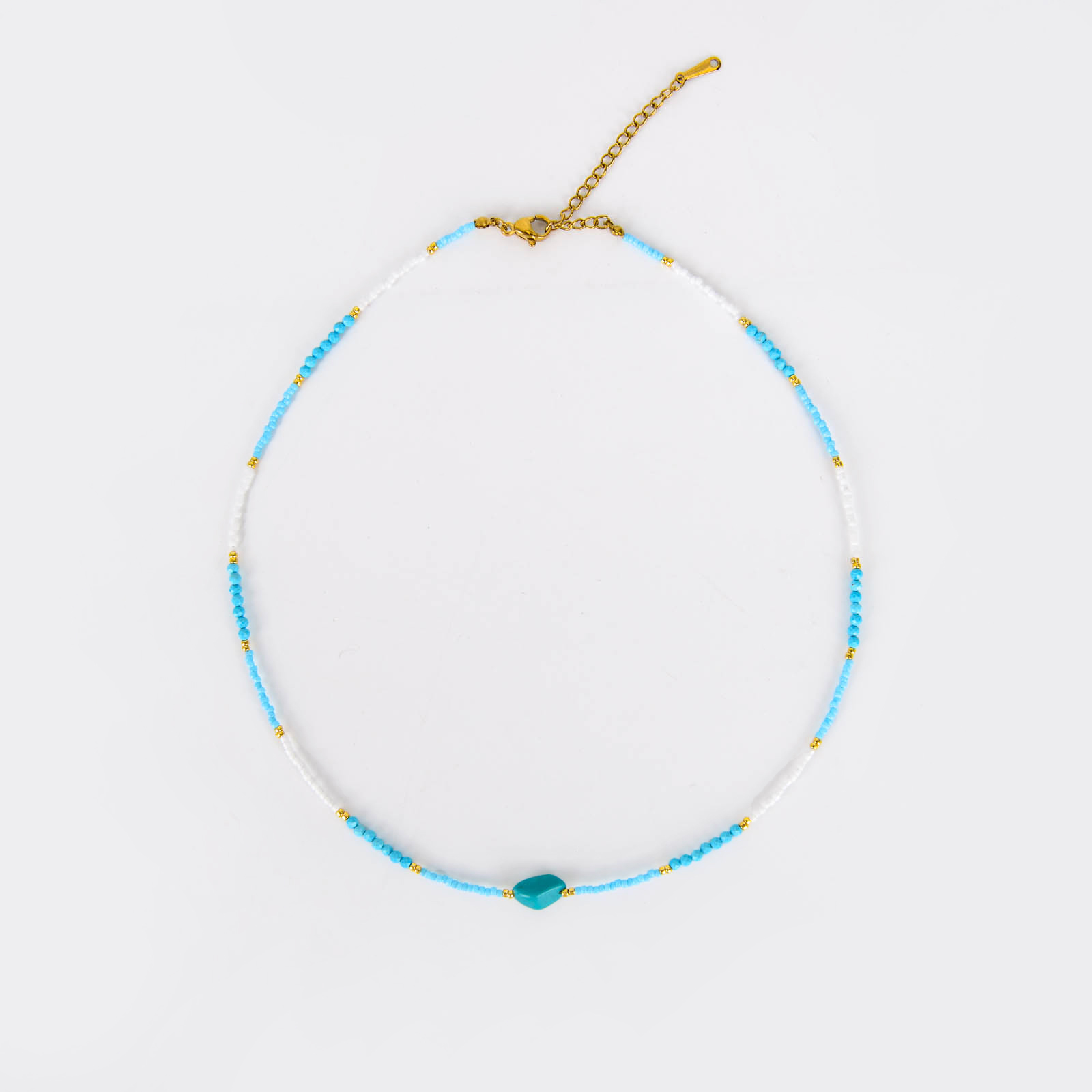 云逸饰家 轻奢风蓝松石搭手链项链天然小众串珠气质少女百搭项链