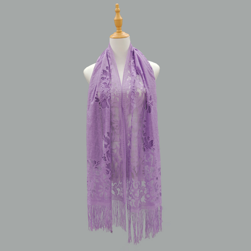 Women's lightweight, sun-protective lace tassel scarf, Muslim headscarf, long, versatile, fashionable, artistic and retro Chinese trend shawl, cheongsam, dinner party matching scarf, shawl in multiple colors in stock Application Scenario