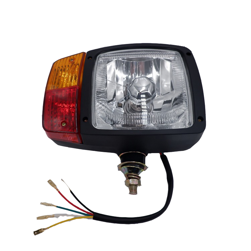 Longgong engineering vehicle headlights, Liugong excavator roller headlights, nylon PA front and rear headlights Specification drawing