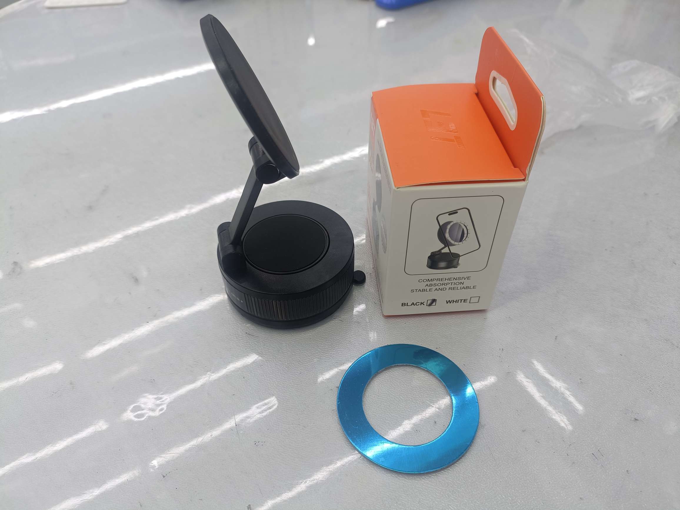 真空吸盘带胶底磁吸手机支架 真空吸盘车载磁吸支架 镂空圆形/圆形 车载导航支架车载手机支架详情图13