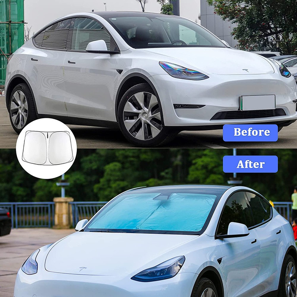 Weihaisheng Automotive Interior products: Car double-ring sun shield, car sunshade, 150*70CM, LOGO printable, thickened silver-coated fabric car sun shield, car sunshade details Picture