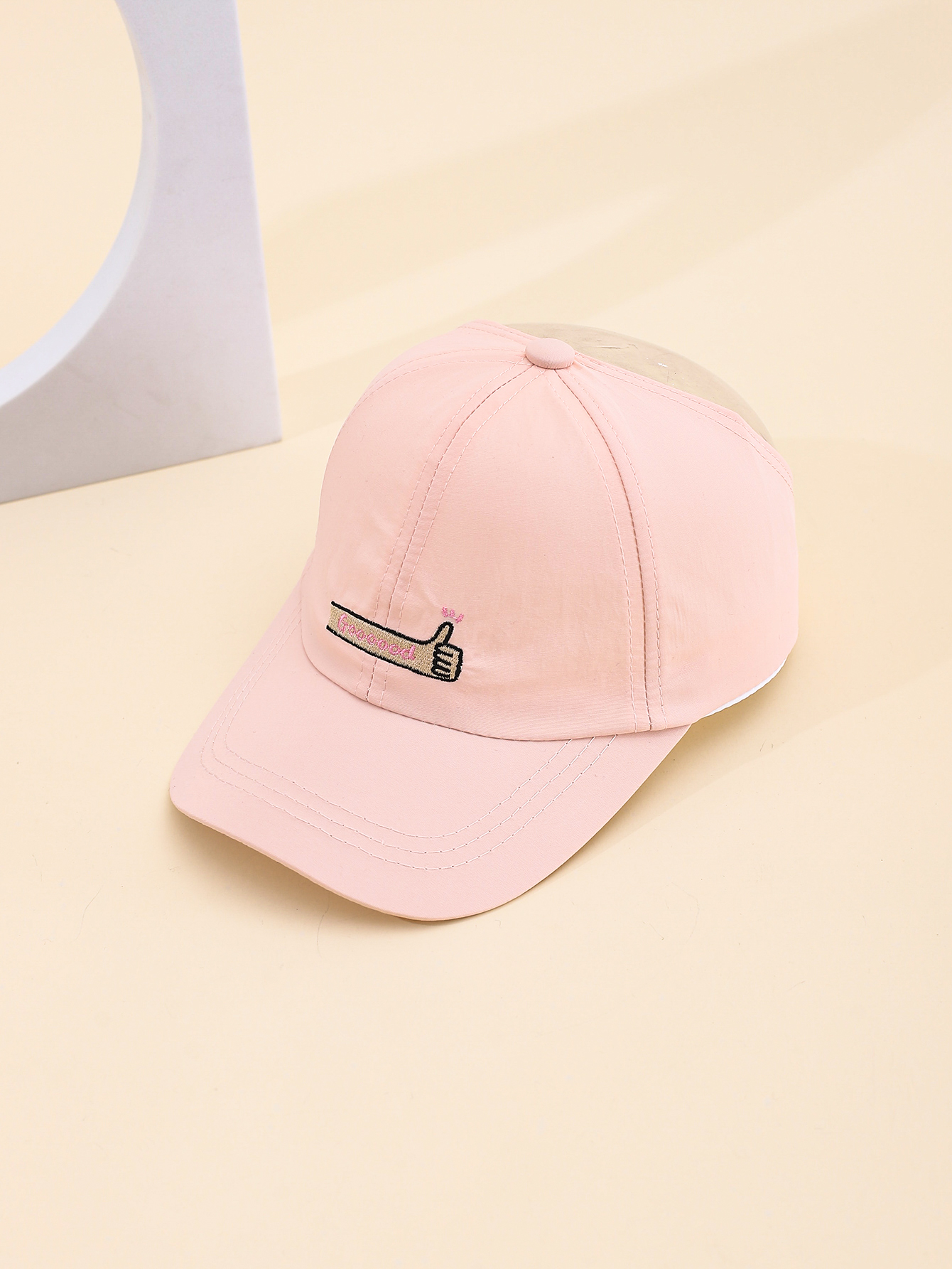 Spring and Summer bestseller Embroidered good Children's quick-drying baseball cap, suitable for both men and women, versatile outdoor sun protection cap, can be tied up in a high ponytail, adjustable Specification drawing