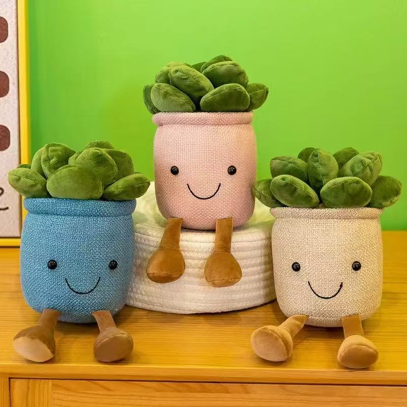 Potted artificial flower birthday gifts, desktop dolls, flower succulents, living room dolls, cute artificial potted plant dolls