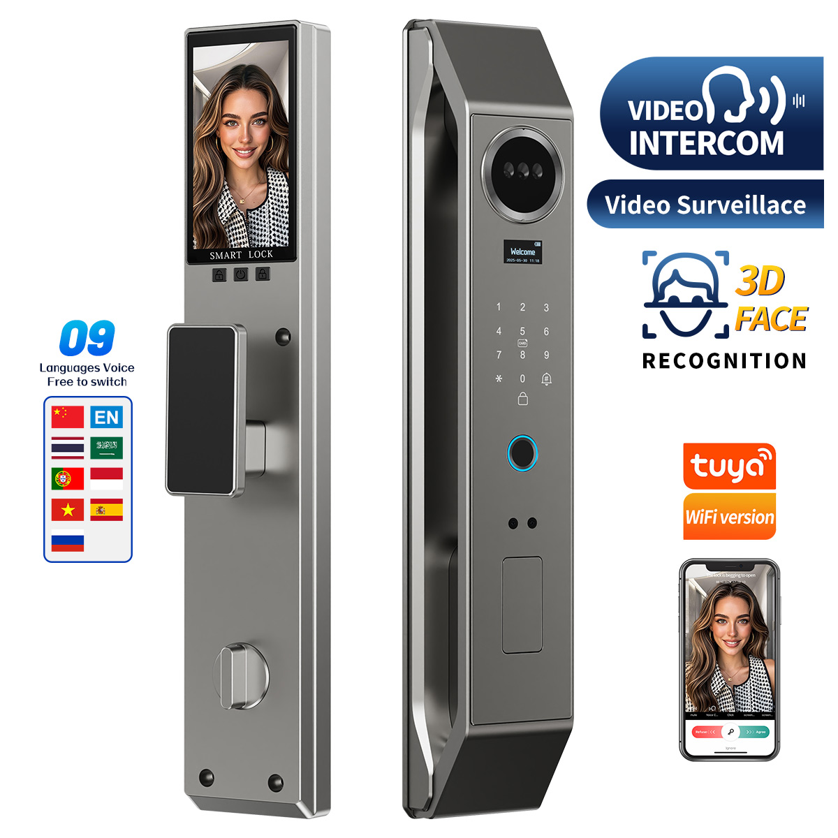 全自动锁体 多种解锁方式随心选