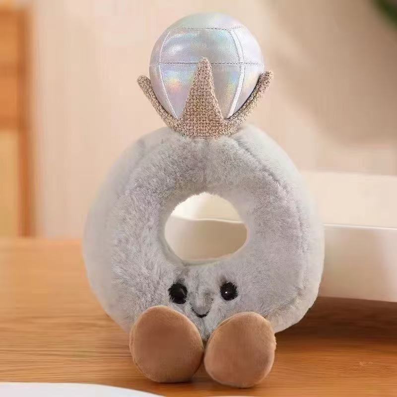 Creative diamond ring toys, plush dolls, wedding throwing dolls, living room sofa ornaments, girls' gifts