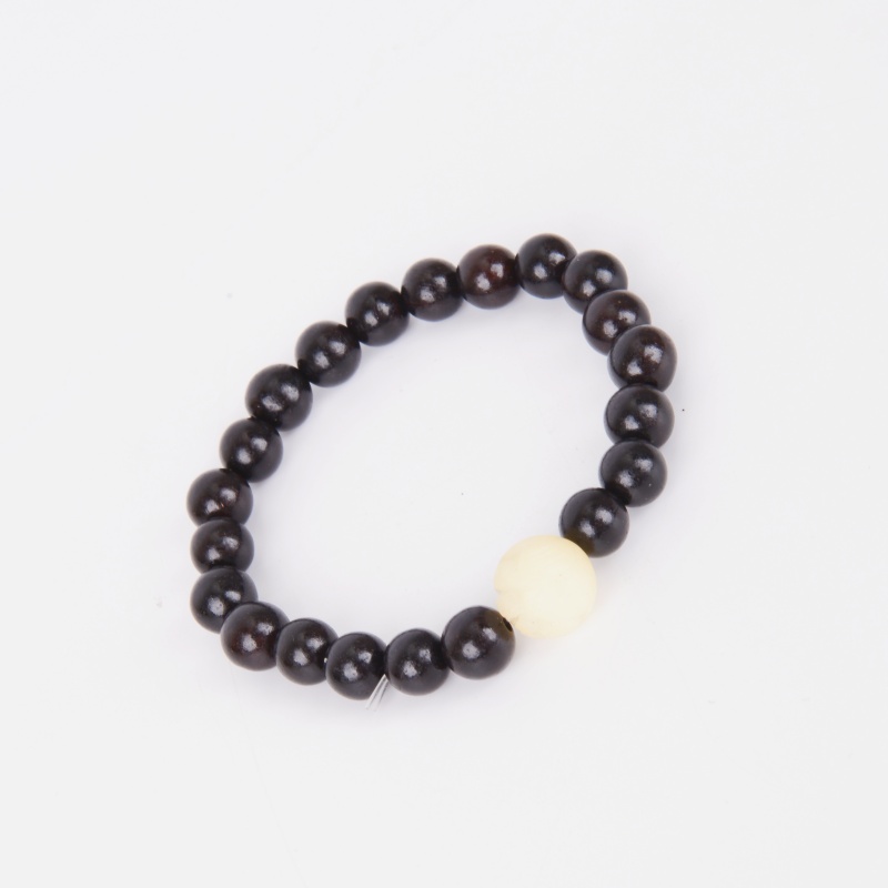 Sandalwood, ebony and agarwood log small tablet bracelet, sandalwood simple single-loop small bracelet wholesale Specification image