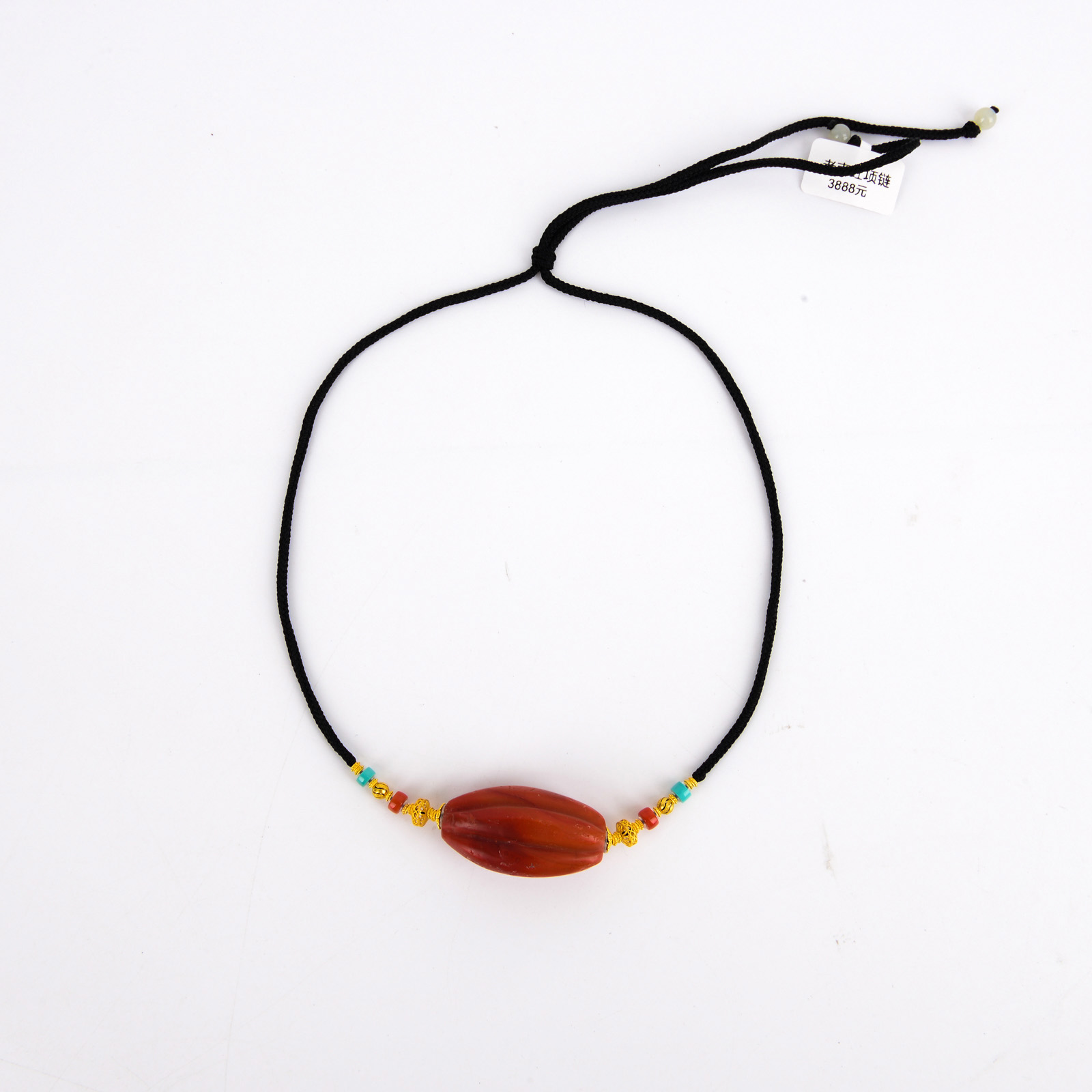 Natural beeswax necklace collarbone chain, new Chinese-style fashionable men's and women's jewelry necklace with ethnic style Specification image