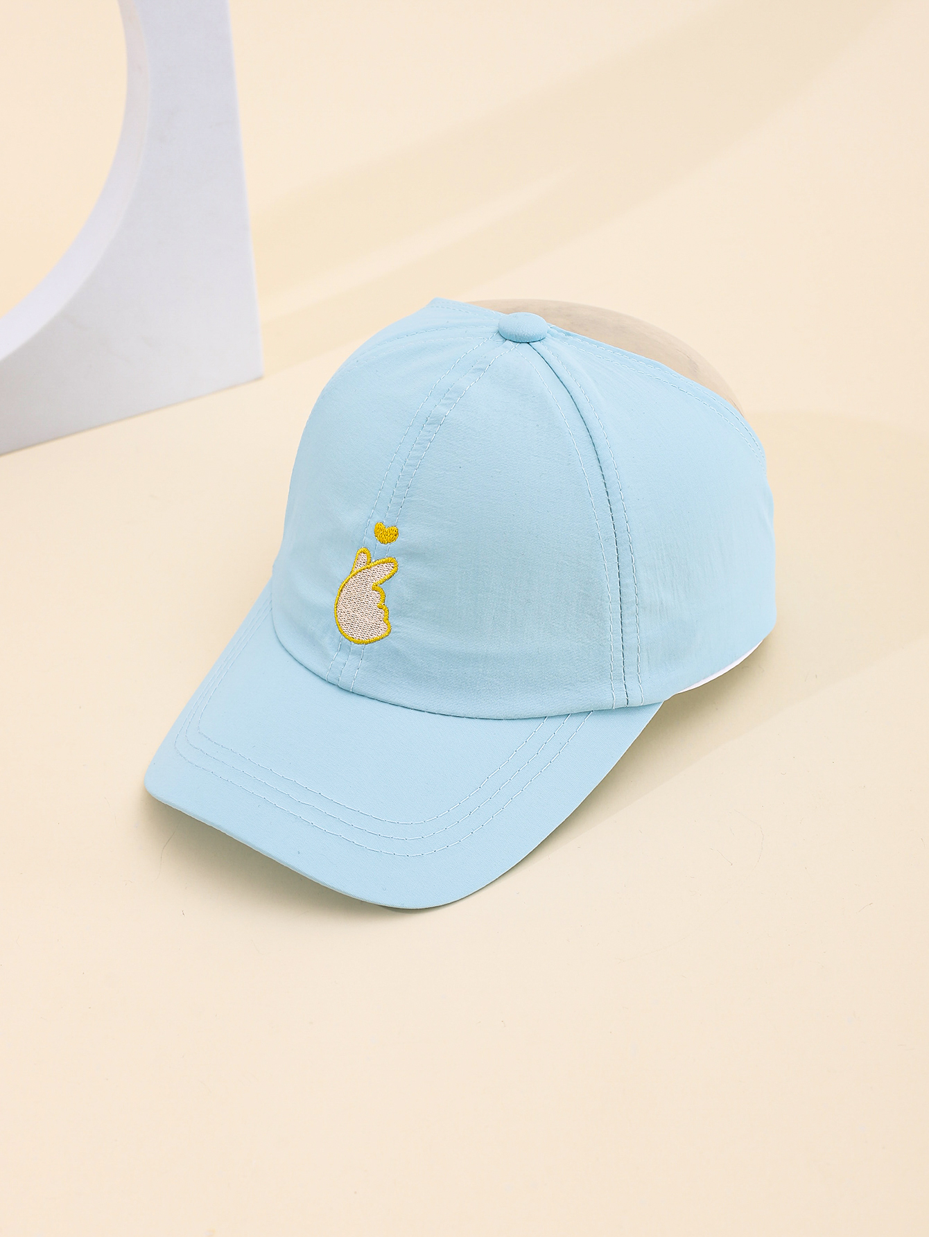 Spring and summer bestsellers: Embroidered pen refills, children's quick-drying baseball cap, men's and women's compatible, versatile outdoor sun protection cap, can be tied up in a high ponytail, adjustable Item Picture