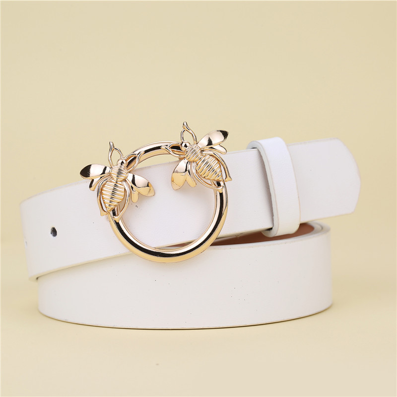 European and American ethnic style decorative versatile denim belt, women's fashionable little bee belt factory direct sales details Picture