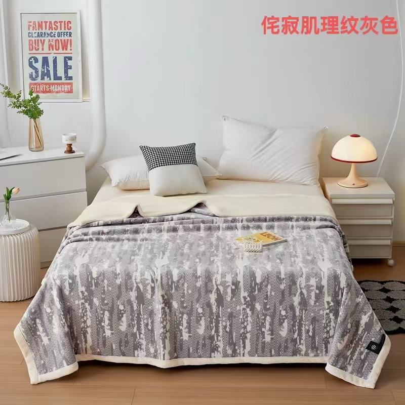 New 2026 snow cotton velvet blanket, thickened composite anti-static cloud blanket, single-layer AB version, all-season multi-purpose craft blanket, gift blanket pic 19