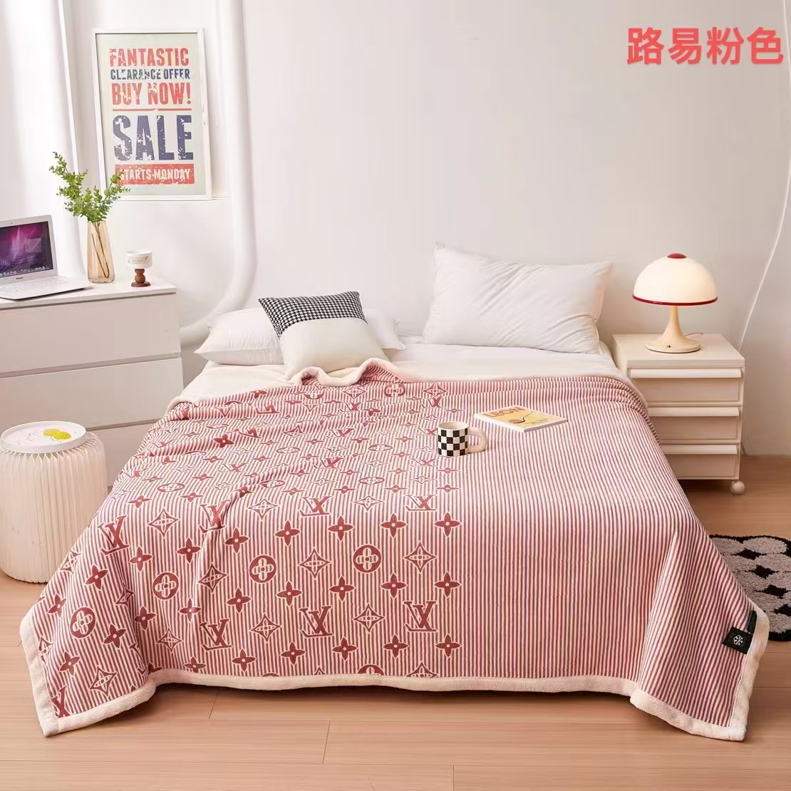 New 2026 snow cotton velvet blanket, thickened composite anti-static cloud blanket, single-layer AB version, all-season multi-purpose craft blanket, gift blanket pic 10
