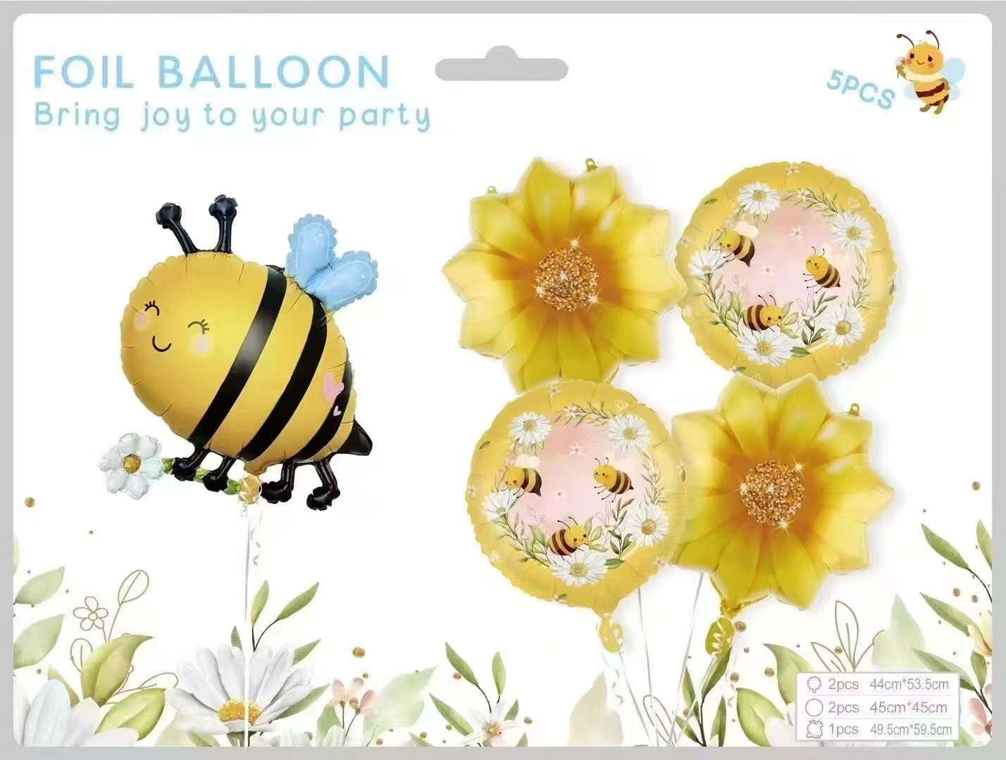 卡通气模蜜蜂铝膜球玩具充气跳跳马PVC波波球网红夜市摆摊小商品气球