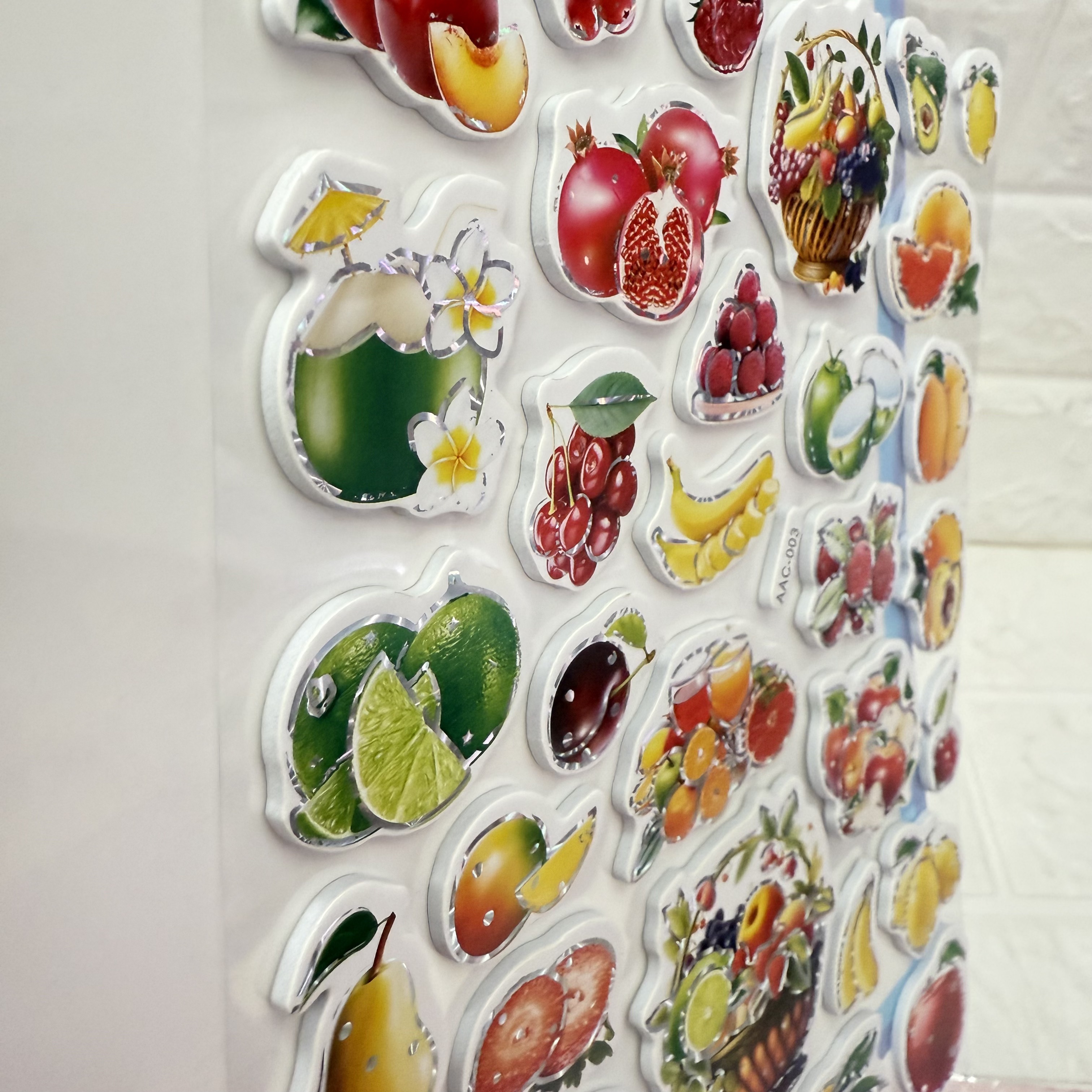 Fruit EVA three-dimensional series stickers, gilded romantic fruit eva adhesive paintings, EVA wall stickers, decorative paintings pic 9