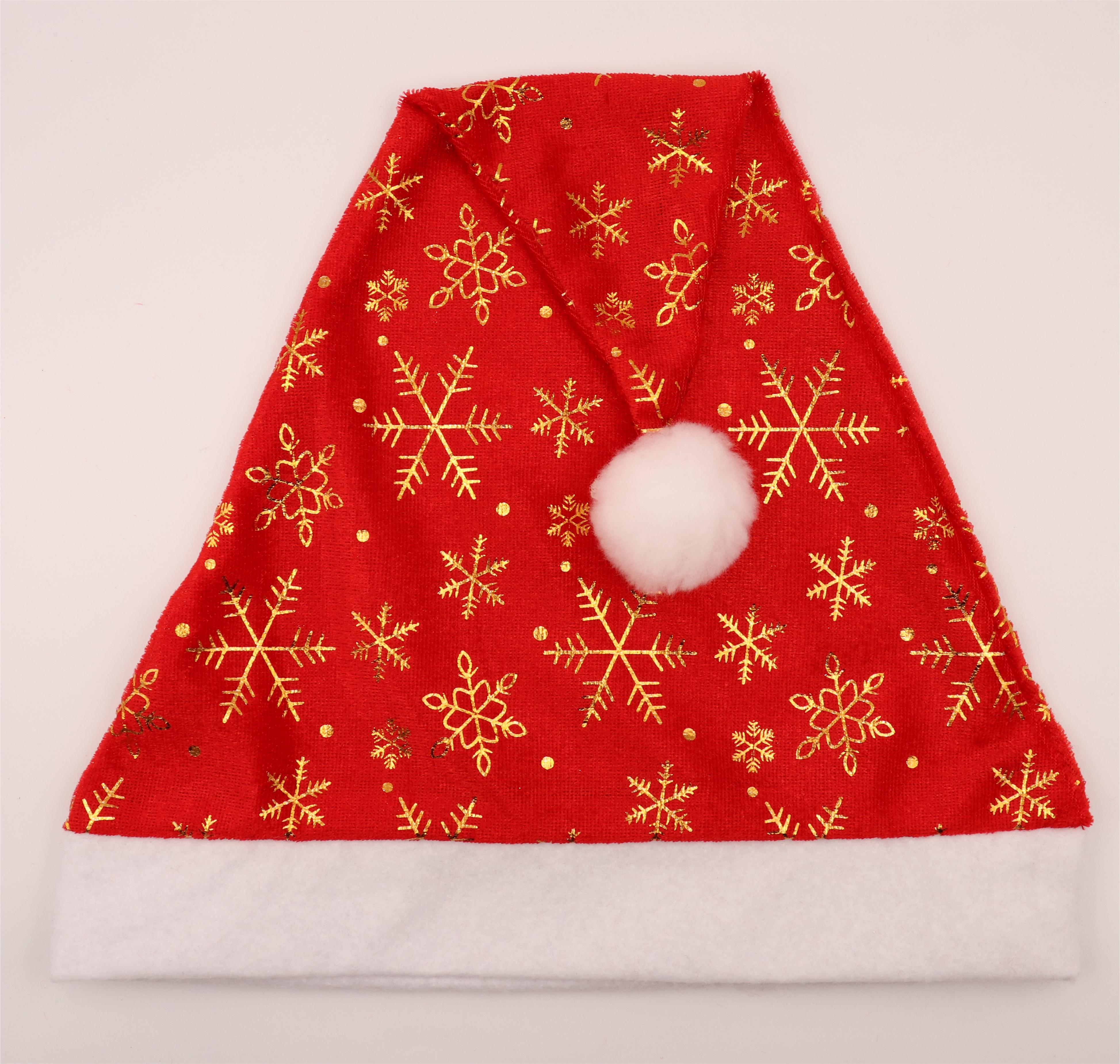 Christmas hats, Christmas decorations, gilded Santa Claus hats, holiday decorative hats, factory direct sales