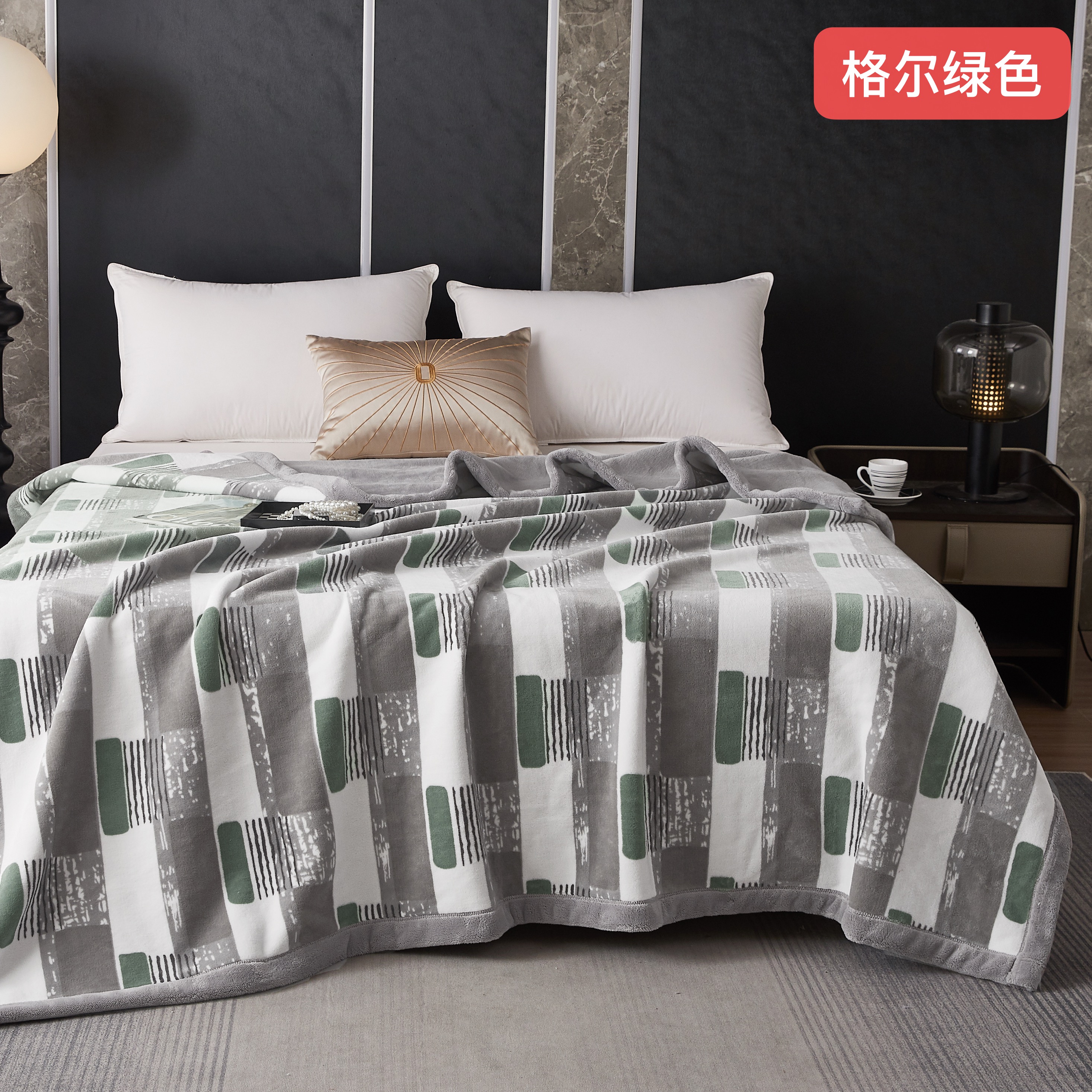 2025 New product snow cotton velvet blanket, thickened composite anti-static cloud blanket, single-layer AB version, all-season multi-purpose craft blanket, gift blanket details Picture