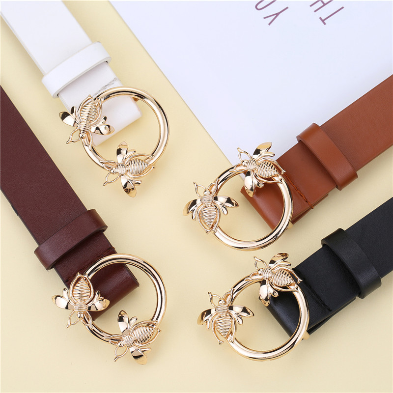 European and American ethnic style decorative versatile denim belt, women's fashionable little bee belt factory direct sales Application Scenario