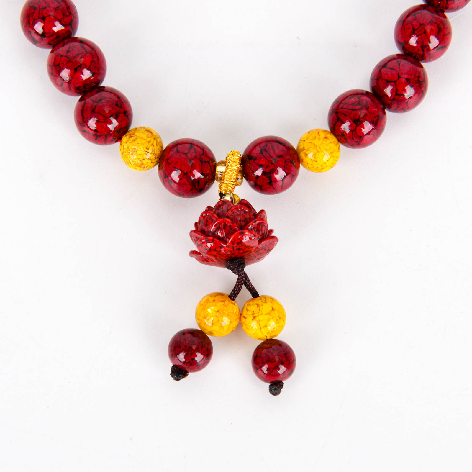 Natural medium-content cinnabar crystal sand lotus bracelet for women, simple ethnic style bracelet accessory, versatile and niche gift Specification image
