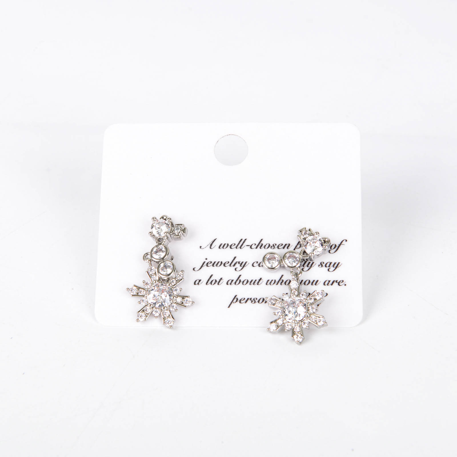 个性小狗纯银耳钉不对称流苏饰品耳环高级感小众时尚气质滴油耳环产品图