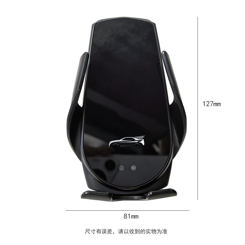 K12S透明面板汽车载无线充电手机支架车内智能感应开合导航出风口手机支架详情6