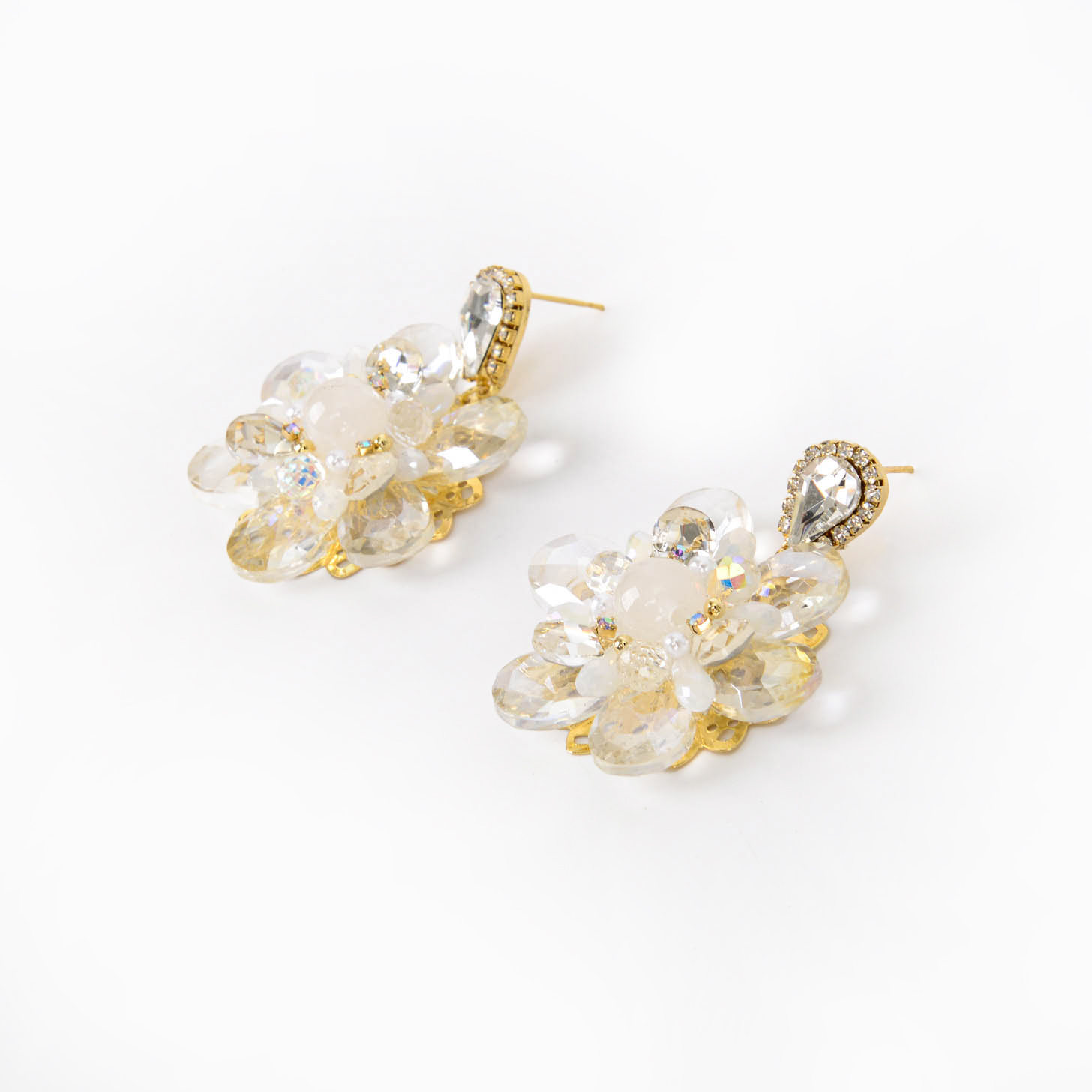  欧美跨境钛钢不掉色耳环耳钉金色玫瑰金钢色不锈钢耳环首饰品批发细节图