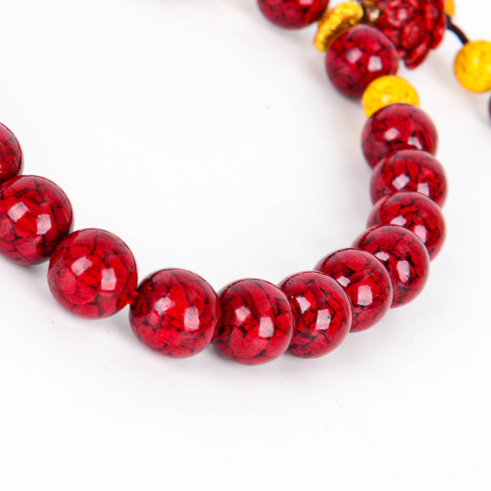 Natural medium-content cinnabar crystal sand lotus bracelet for women, simple ethnic style bracelet accessory, versatile and niche gift Item Picture