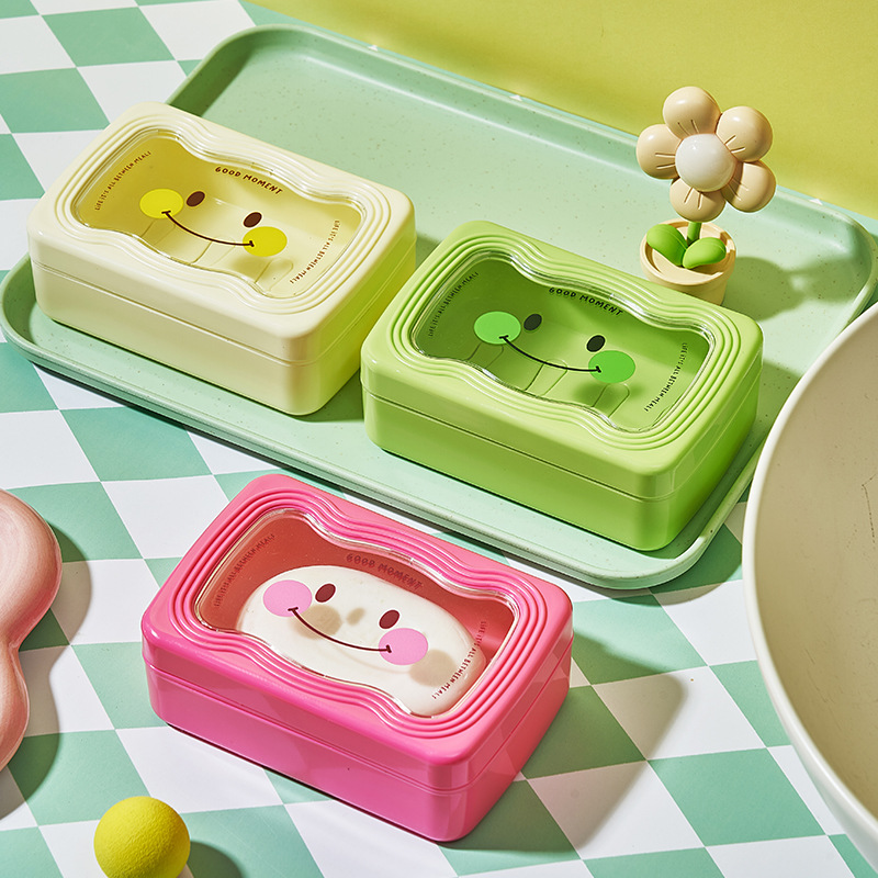 M04-8798 Dopamine Draining Soap Box with lid for household toilet, high appearance level, large soap storage box for hygiene Application Scenario